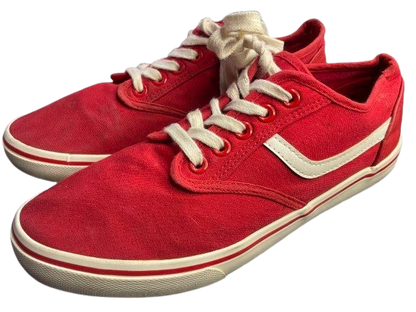 Vans Old Skool Sneakers – Red Canvas/Suede, Size 39–40, Used (Excellent Condition)