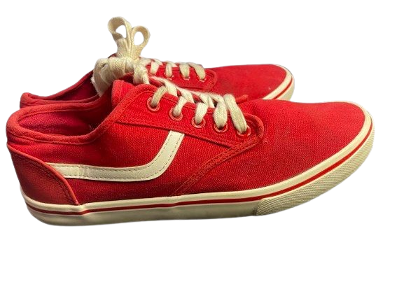 Vans Old Skool Sneakers – Red Canvas/Suede, Size 39–40, Used (Excellent Condition)