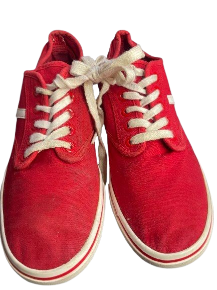 Vans Old Skool Sneakers – Red Canvas/Suede, Size 39–40, Used (Excellent Condition)